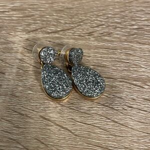J Crew Glitter and Gold Drip Earrings